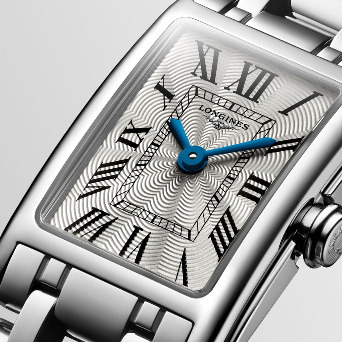 Longines Dolcevita 17.70 X 27.00 mm Silver "flinqué" Stainless steel L52584716 L5.258.4.71.6 detailed view