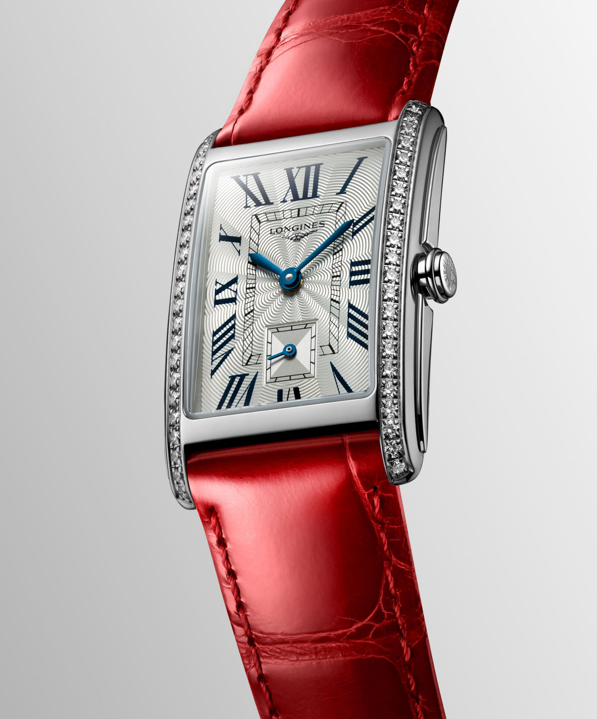 Longines Dolcevita 23.30 X 37.00 mm Silver "flinqué" Stainless steel L55120715 L5.512.0.71.5 back view