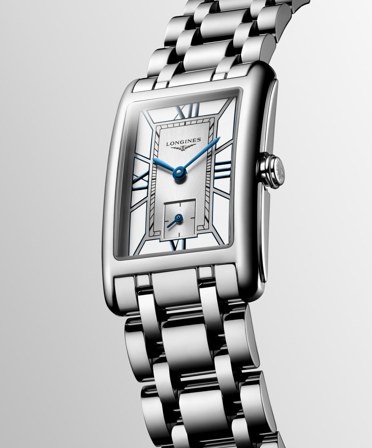 Longines Dolcevita 23.30 X 37.00 mm White Stainless steel L55124756 L5.512.4.75.6 front and side view