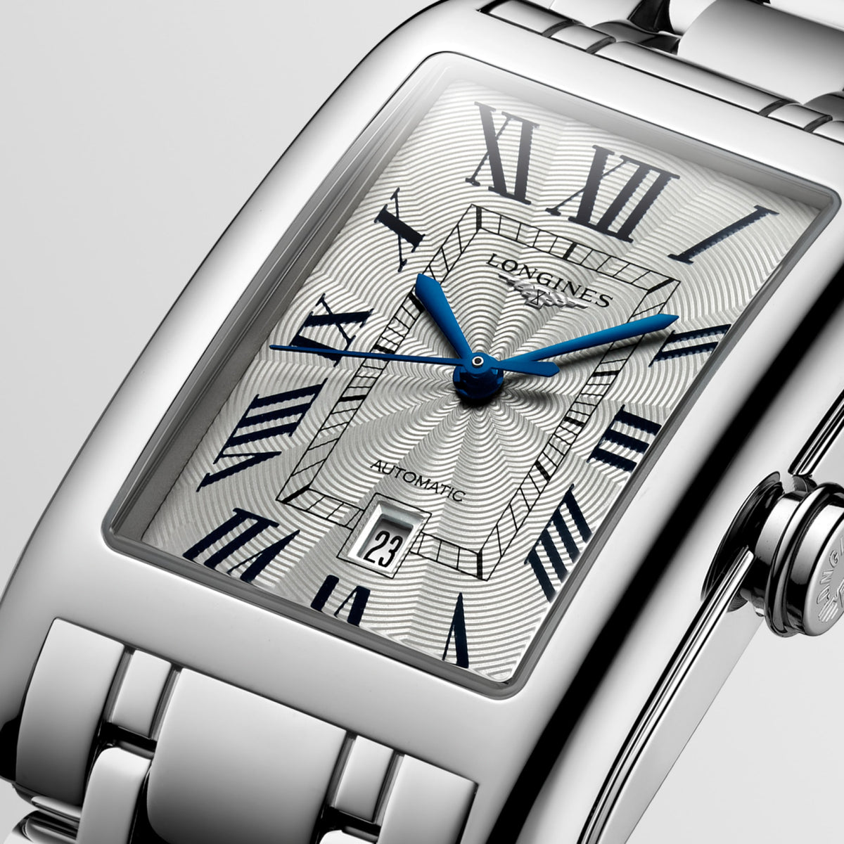 Longines Dolcevita 27.70 X 43.80 mm Silver "flinqué" Stainless steel L57574716 L5.757.4.71.6 detailed view