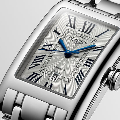 Longines Dolcevita 27.70 X 43.80 mm Silver "flinqué" Stainless steel L57574716 L5.757.4.71.6 detailed view