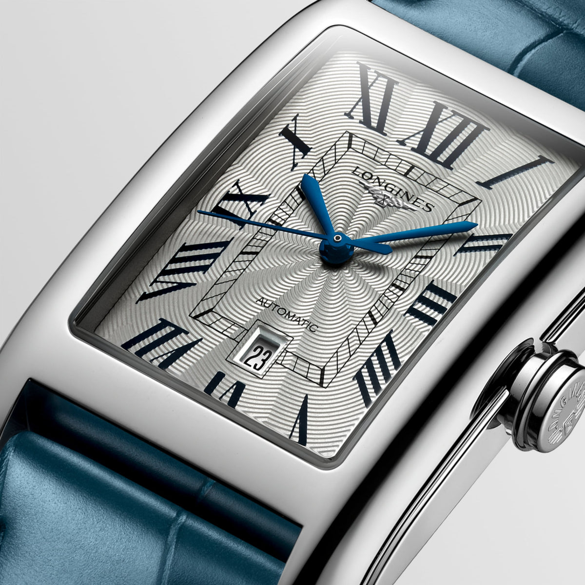 Longines Dolcevita 27.70 X 43.80 mm Silver "flinqué" Stainless steel L57574719 L5.757.4.71.9 detailed view