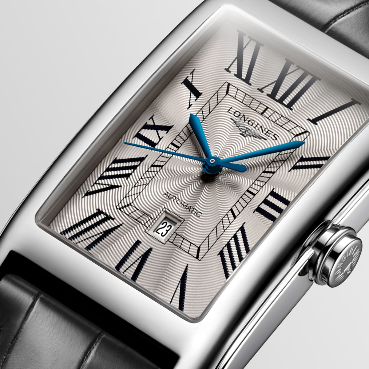 Longines Dolcevita 28.20 X 47.00 mm Silver "flinqué" Stainless steel L57674710 L5.767.4.71.0 detailed view