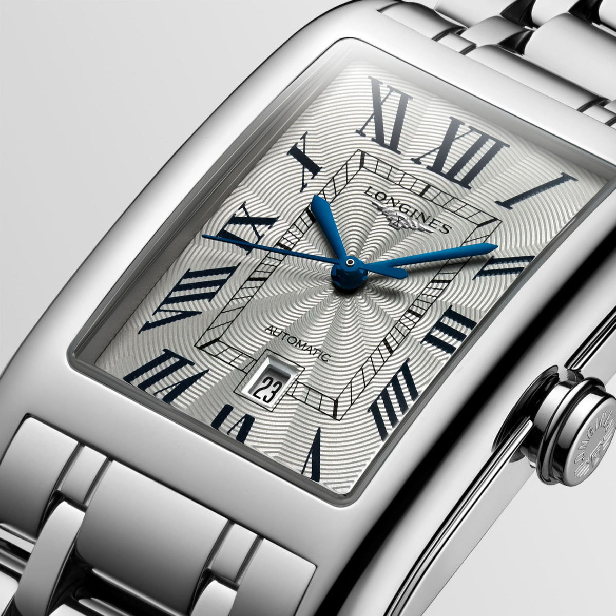 Longines Dolcevita 28.20 X 47.00 mm Silver "flinqué" Stainless steel L57674716 L5.767.4.71.6 detailed view