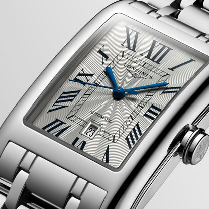 Longines Dolcevita 28.20 X 47.00 mm Silver "flinqué" Stainless steel L57674716 L5.767.4.71.6 detailed view