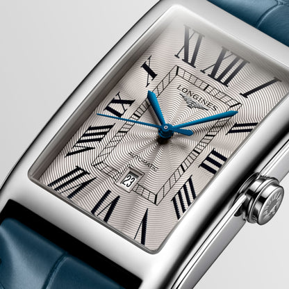 Longines Dolcevita 28.20 X 47.00 mm Silver "flinqué" Stainless steel L57674719 L5.767.4.71.9 detailed view
