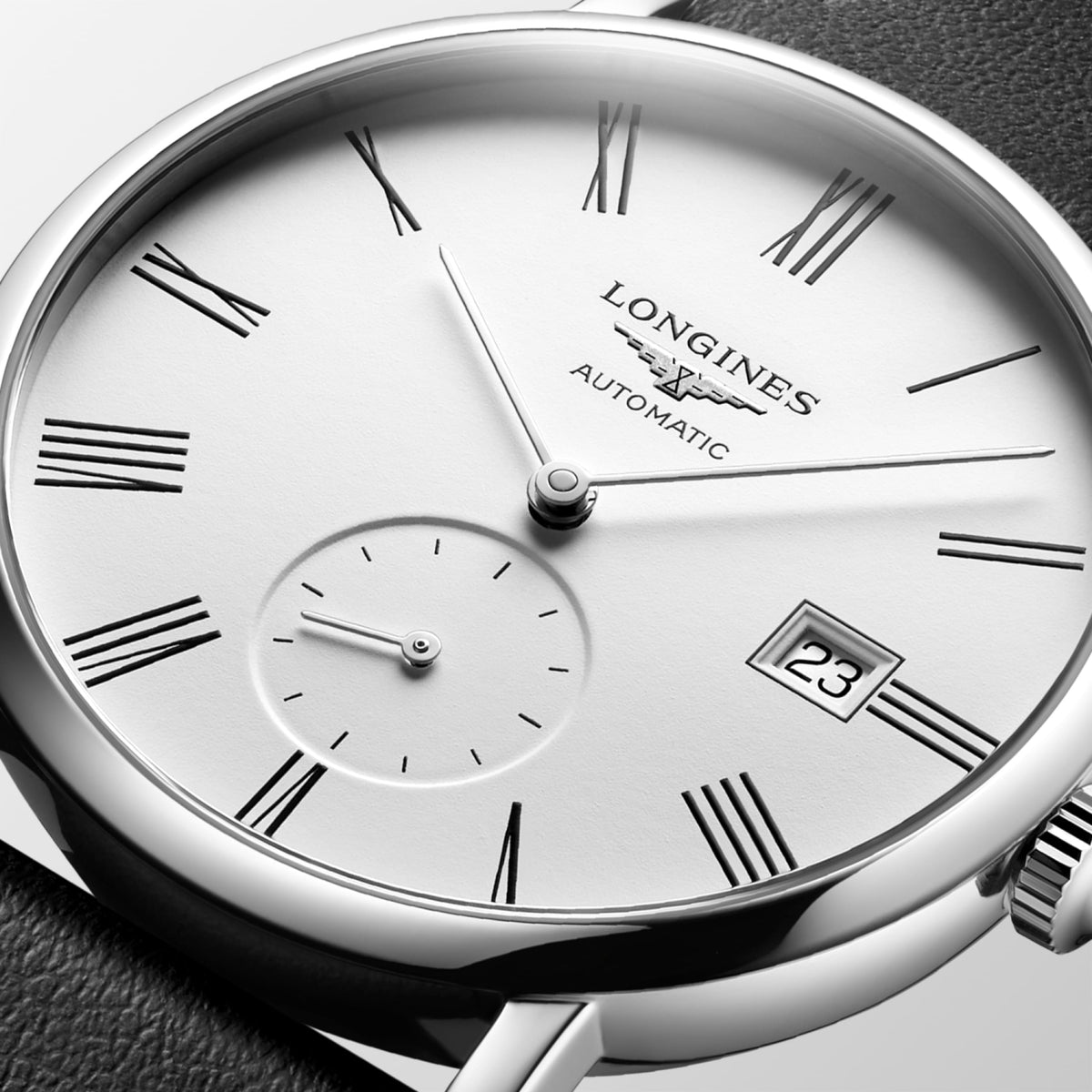 Longines Elegant Collection 39.00 mm White matt Stainless steel L48124110 L4.812.4.11.0 detailed view
