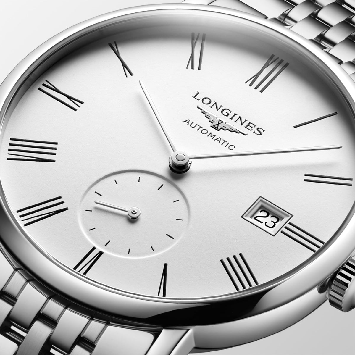 Longines Elegant Collection 39.00 mm White matt Stainless steel L48124116 L4.812.4.11.6 detailed view