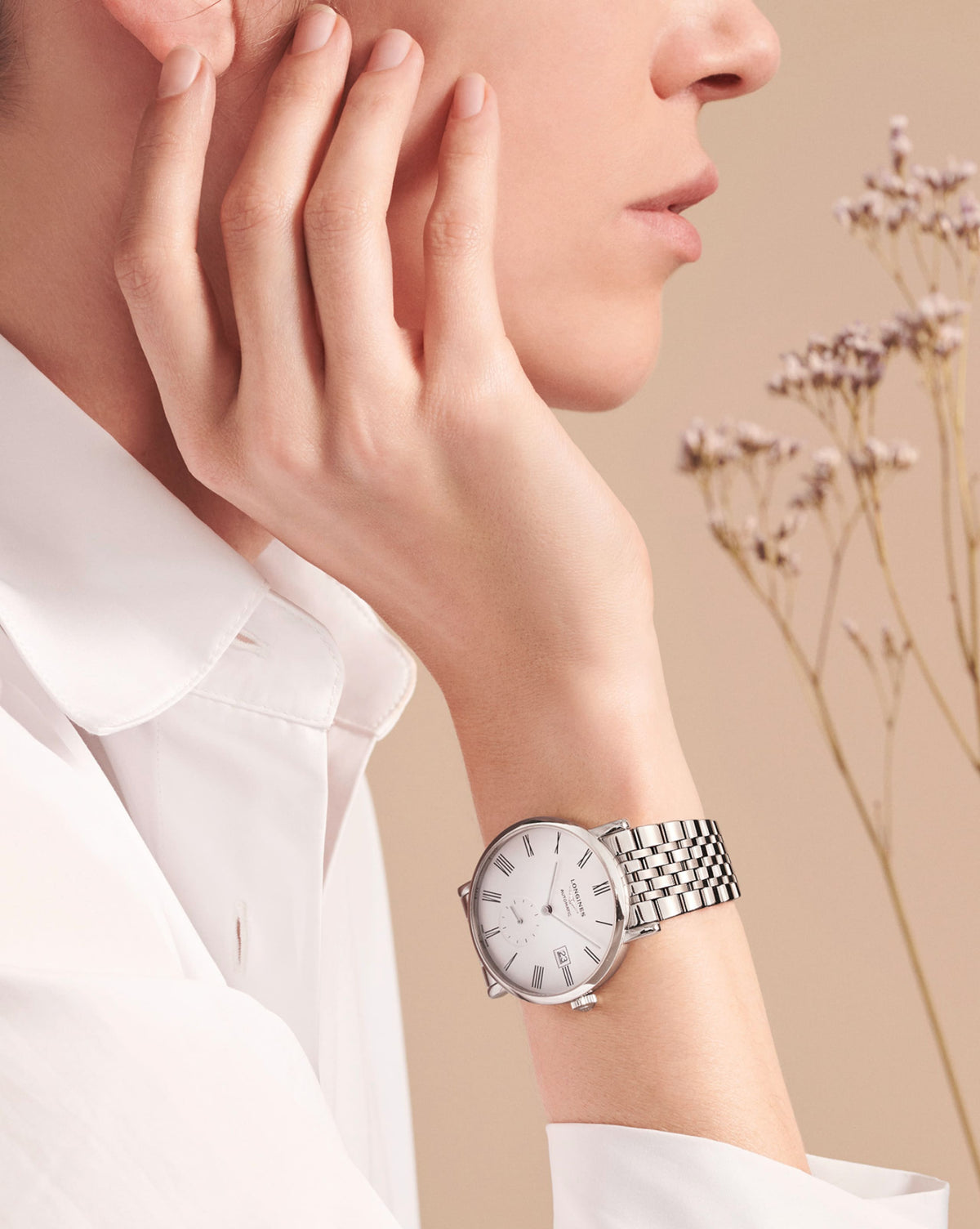 Longines Elegant Collection 41.00 mm White matt Stainless steel L49114116 L4.911.4.11.6 back view