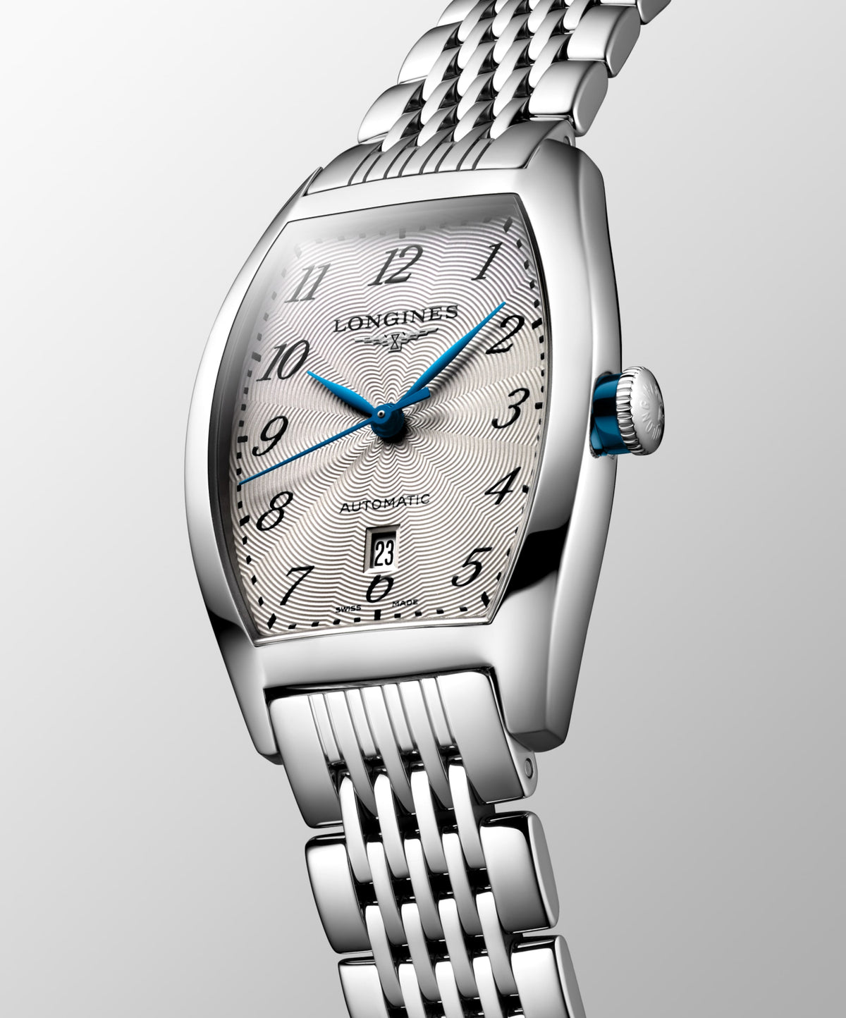Longines Evidenza 26.00 X 30.60 mm Silver "flinqué" Stainless steel L21424736 L2.142.4.73.6 back view