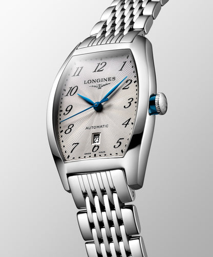 Longines Evidenza 26.00 X 30.60 mm Silver "flinqué" Stainless steel L21424736 L2.142.4.73.6 back view