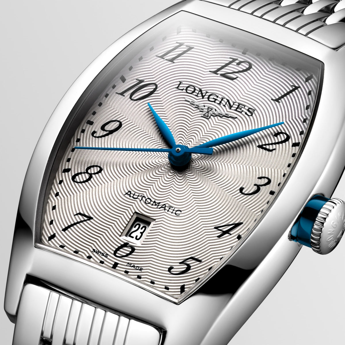 Longines Evidenza 26.00 X 30.60 mm Silver "flinqué" Stainless steel L21424736 L2.142.4.73.6 detailed view