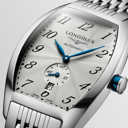 Longines Evidenza 33.10 X 38.75 mm Silver "flinqué" Stainless steel L26424736 L2.642.4.73.6 detailed view