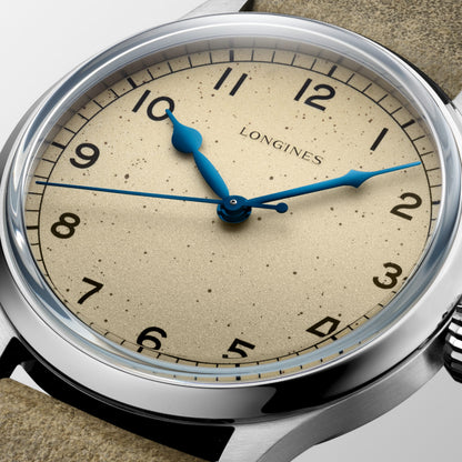 Longines Heritage Military 38.50 mm Opaline Ivory Stainless steel L28194932 L2.819.4.93.2 detailed view
