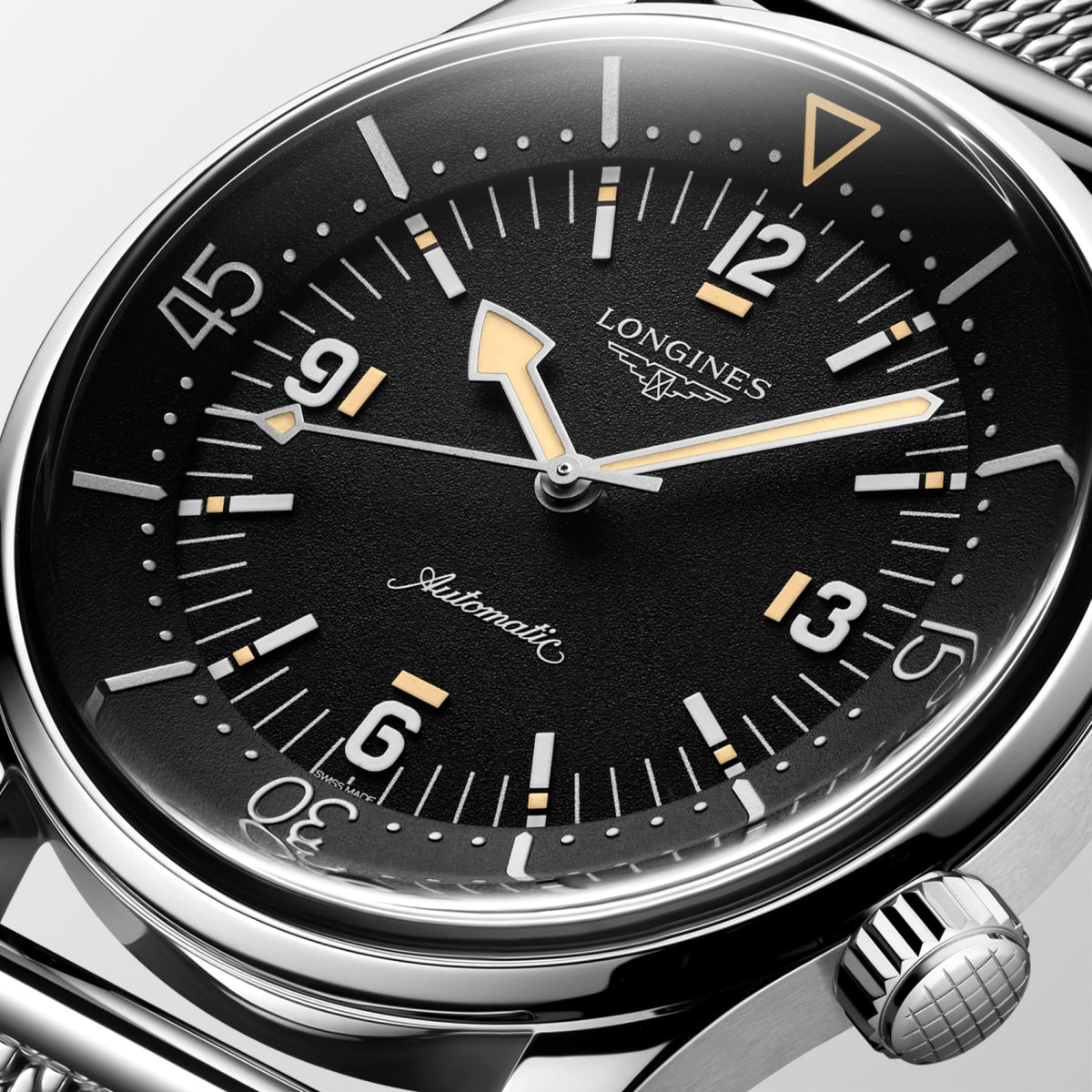 Longines Legend Diver 59 42.00 mm Black grained Stainless steel L37954599 L3.795.4.59.9 detailed view