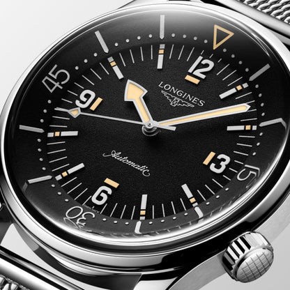 Longines Legend Diver 59 42.00 mm Black grained Stainless steel L37954599 L3.795.4.59.9 detailed view