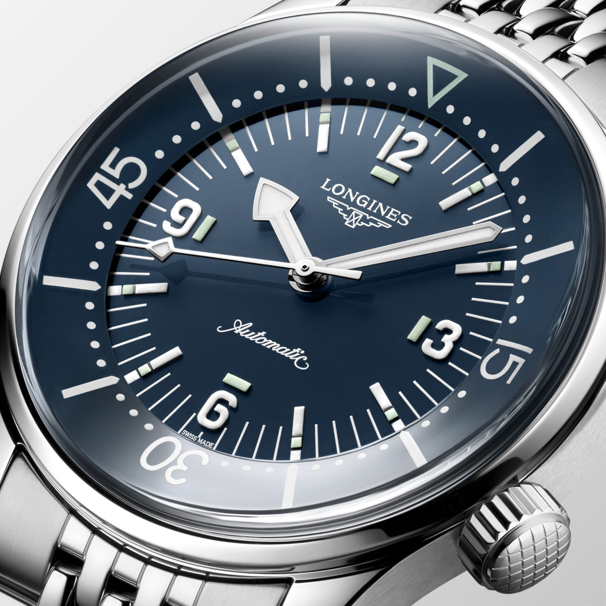 Longines Legend Diver 39.00 mm Blue lacquered polished Stainless steel L37644907 L3.764.4.90.7 detailed view