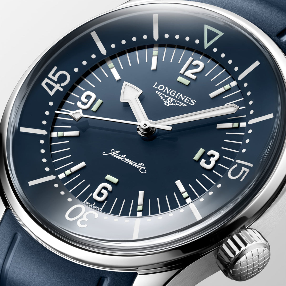 Longines Legend Diver 39.00 mm Blue lacquered polished Stainless steel L37644909 L3.764.4.90.9 detailed view