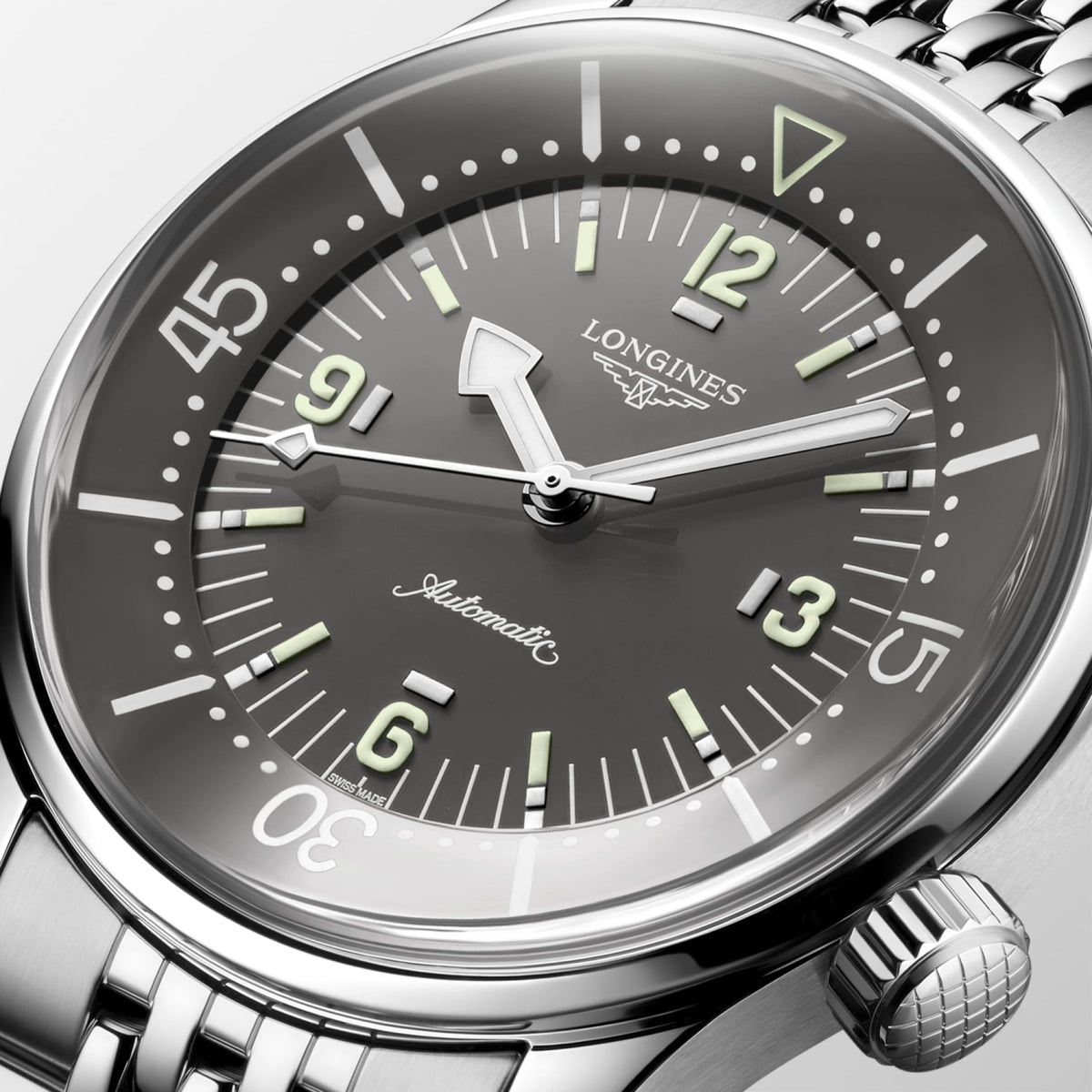 Longines Legend Diver 39.00 mm Grey Stainless steel L37644996 L3.764.4.99.6 detailed view