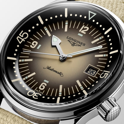 Longines Legend Diver 42.00 mm Beige Stainless steel L37744302 L3.774.4.30.2 detailed view