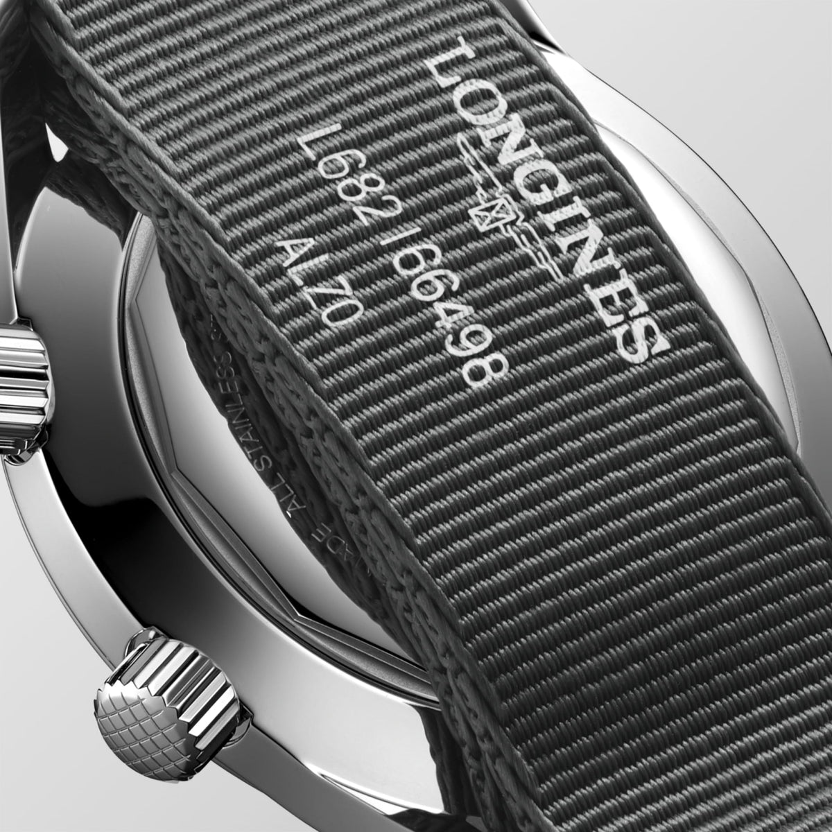 Longines Legend Diver 42.00 mm Grey Stainless steel L37744702 L3.774.4.70.2 front and side view
