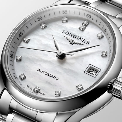 Longines Master Collection White mother-of-pearl dial. Stainless steel 25.50 mm L21284876 L2.128.4.87.6 detailed view)