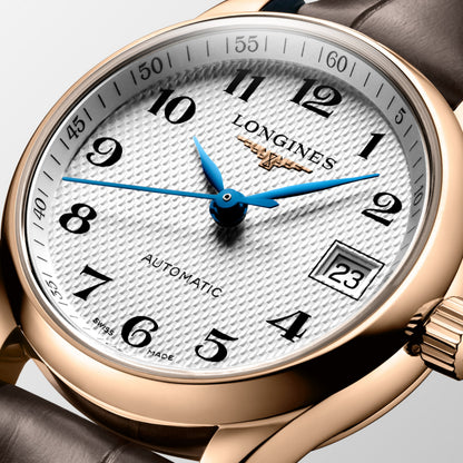 Longines Master Collection Silver "barleycorn" dial. Rose gold 18 carats 25.50 mm L21288783 L2.128.8.78.3 detailed view)