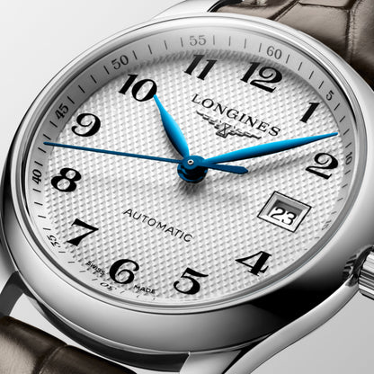 Longines Master Collection Silver "barleycorn" dial. Stainless steel 29.00 mm L22574783 L2.257.4.78.3 detailed view)