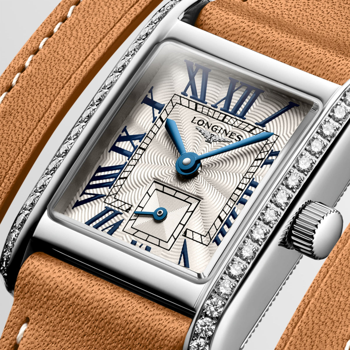 Longines Mini Dolcevita 21.50 X 29.00 mm Silver "flinqué" Stainless steel L52000710 L5.200.0.71.0 detailed view