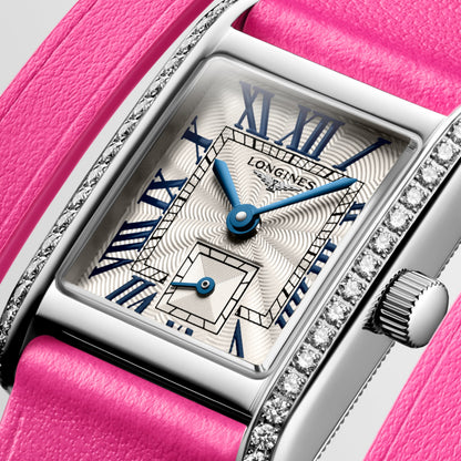 Longines Mini Dolcevita 21.50 X 29.00 mm Silver "flinqué" Stainless steel L52000712 L5.200.0.71.2 detailed view