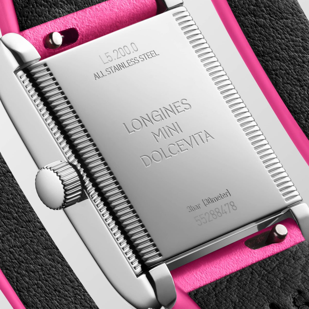 Longines Mini Dolcevita 21.50 X 29.00 mm Silver "flinqué" Stainless steel L52000712 L5.200.0.71.2 back view