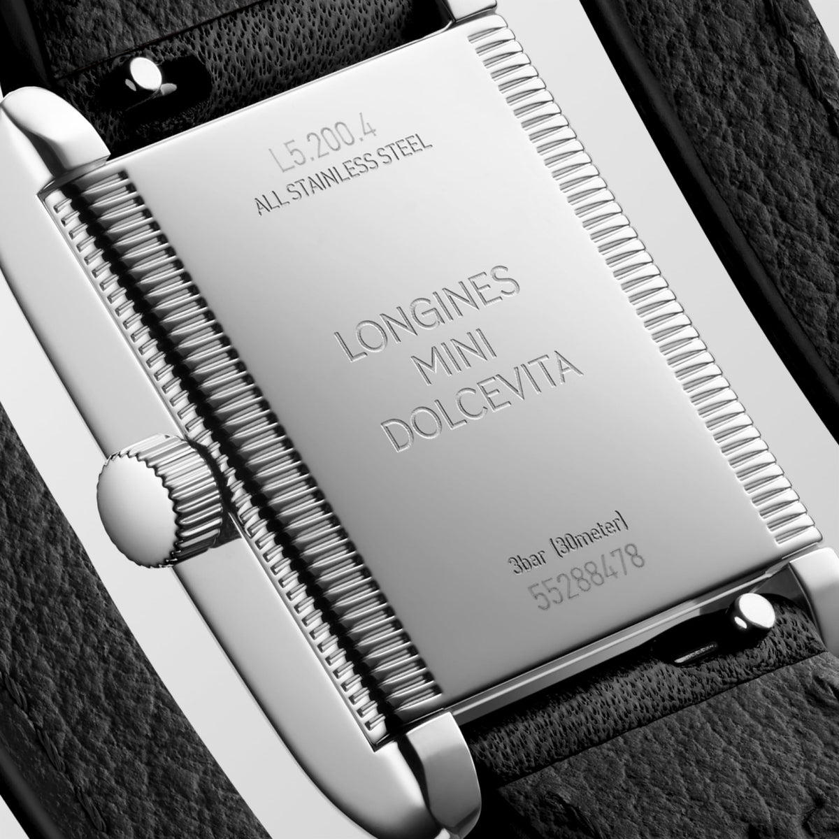 Longines Mini Dolcevita 21.50 X 29.00 mm Silver "flinqué" Stainless steel L52004710 L5.200.4.71.0 back view