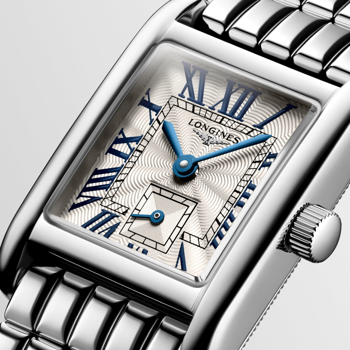 Longines Mini Dolcevita 21.50 X 29.00 mm Silver "flinqué" Stainless steel L52004716 L5.200.4.71.6 detailed view