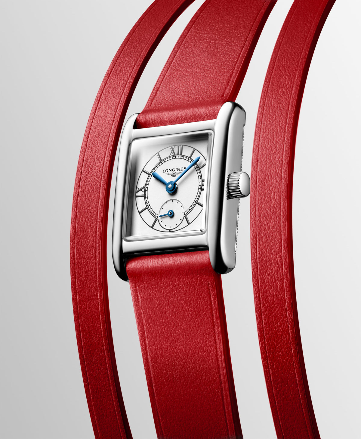 Longines Mini Dolcevita 21.50 X 29.00 mm Opaline Ivory Stainless steel L52004750 L5.200.4.75.0 front and side view