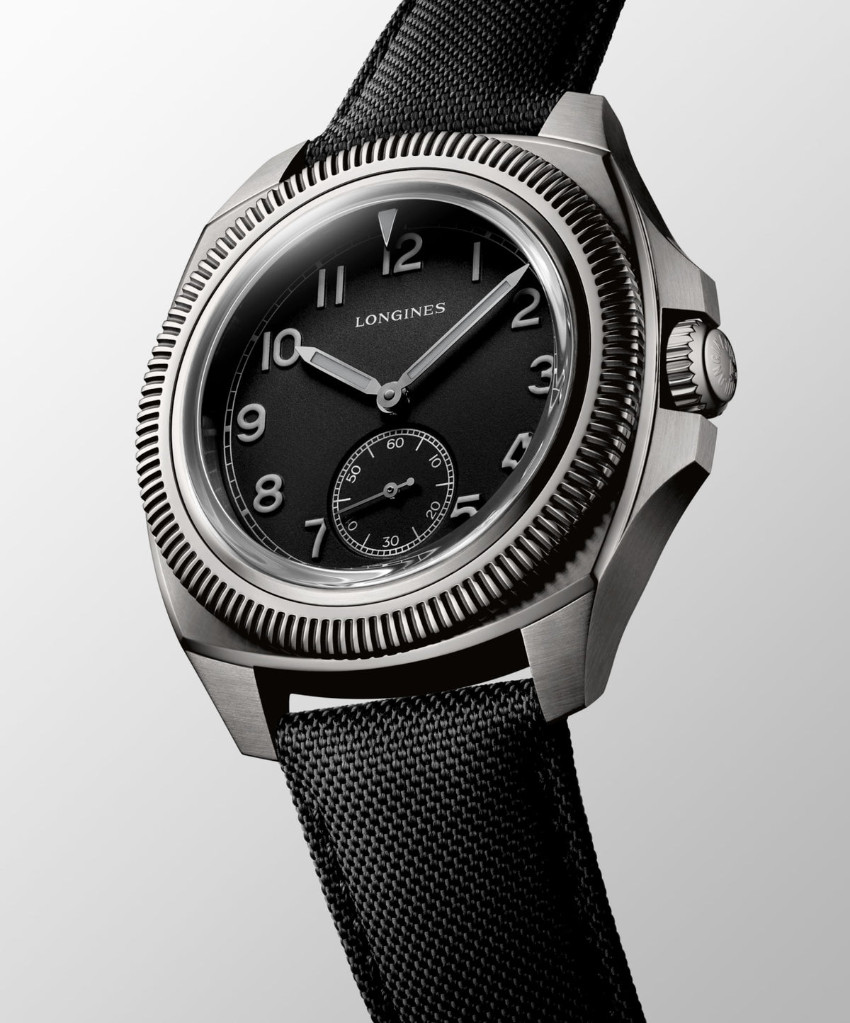 Longines Pilot Majetek Pioneer Edition 43.00 mm Black matt Titanium L28381532 L2.838.1.53.2 front and side view