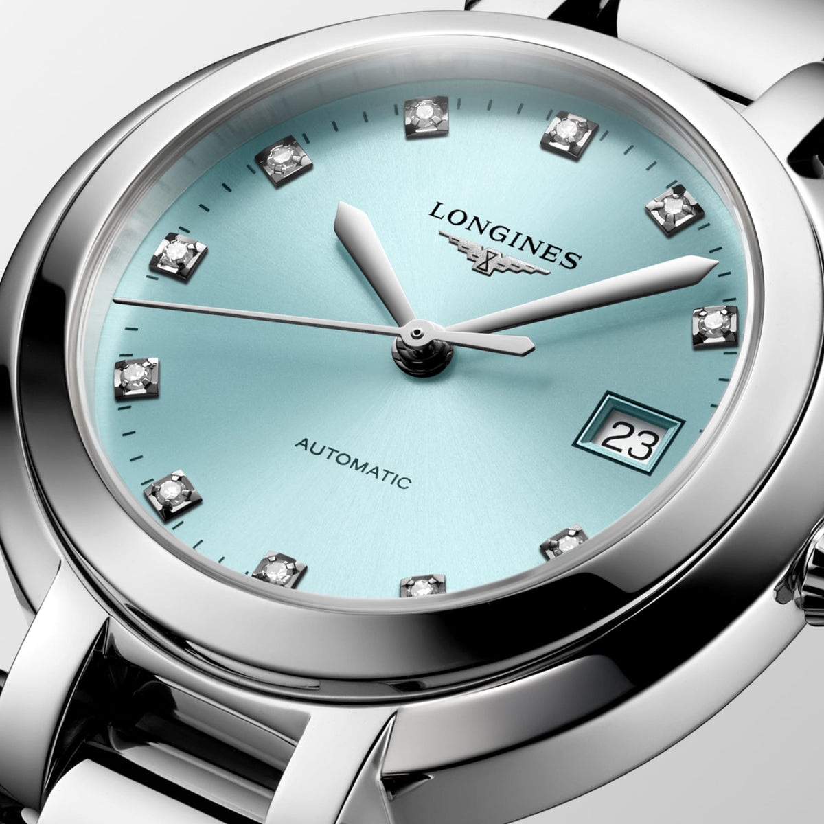 Longines Primaluna 30.00 mm Sunray blue Stainless steel L81134906 L8.113.4.90.6 detailed view