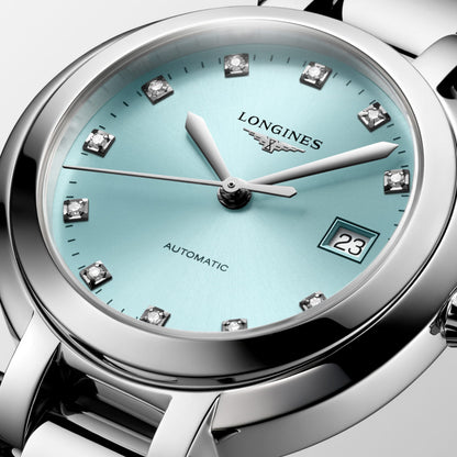 Longines Primaluna 30.00 mm Sunray blue Stainless steel L81134906 L8.113.4.90.6 detailed view