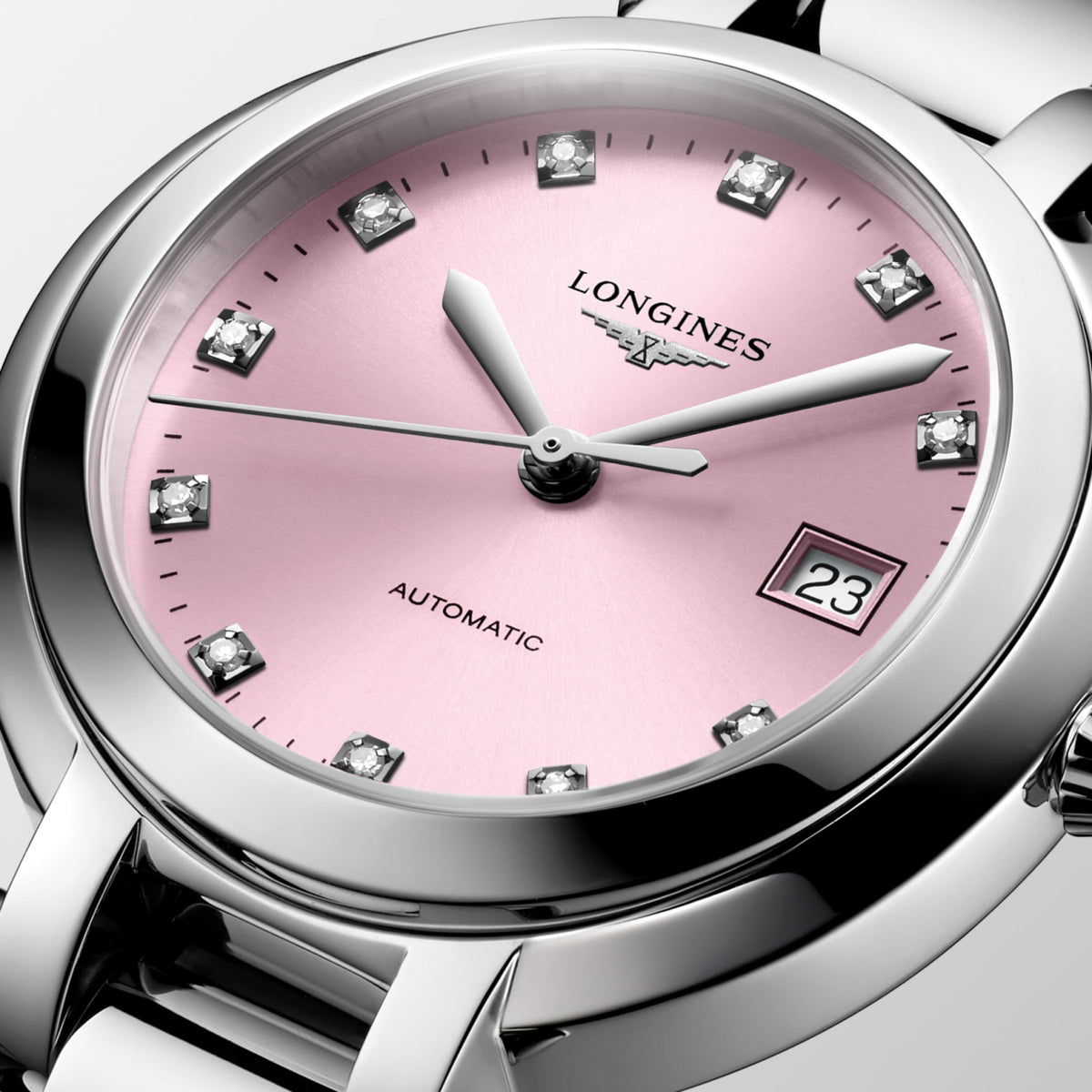 Longines Primaluna 30.00 mm Sunray pink Stainless steel L81134996 L8.113.4.99.6 detailed view