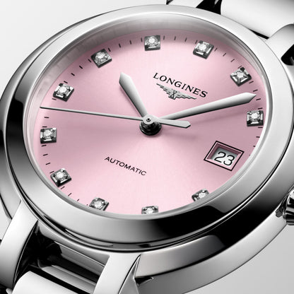 Longines Primaluna 30.00 mm Sunray pink Stainless steel L81134996 L8.113.4.99.6 detailed view