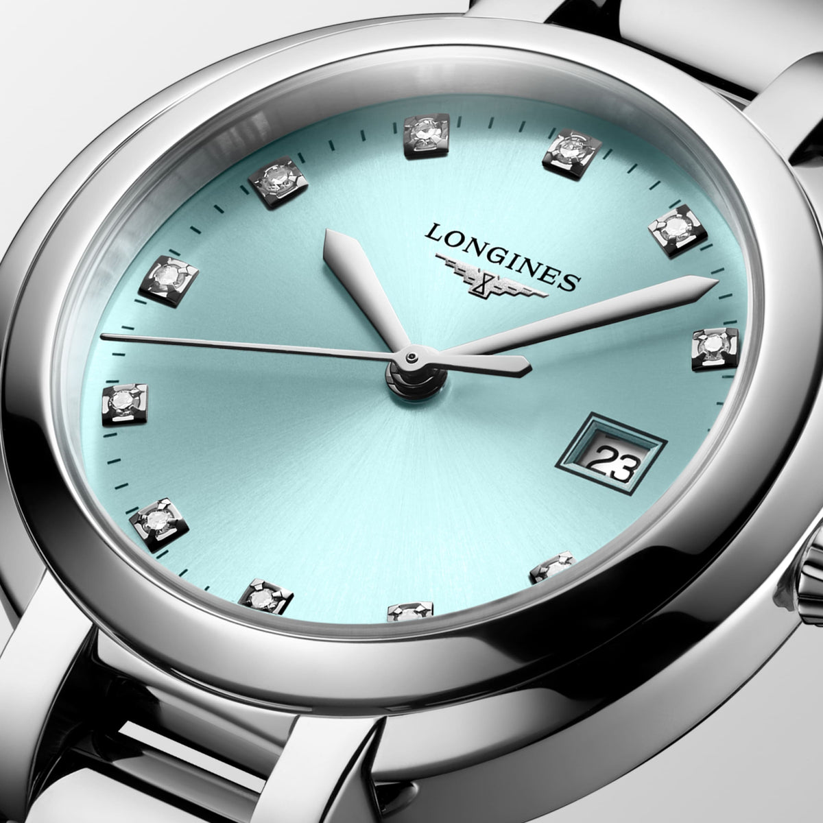 Longines Primaluna 30.00 mm Sunray blue Stainless steel L81224906 L8.122.4.90.6 detailed view