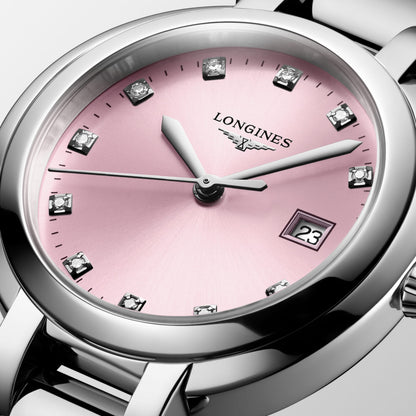 Longines Primaluna 30.00 mm Sunray pink Stainless steel L81224996 L8.122.4.99.6 detailed view