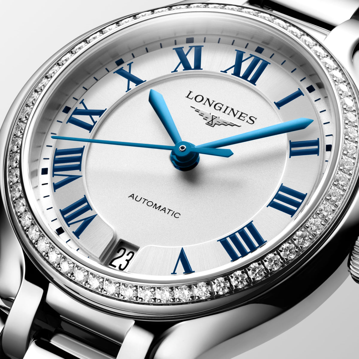 Longines Primaluna 34.00 mm Sunray silver Stainless steel L81240716 L8.124.0.71.6 detailed view