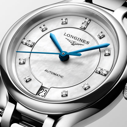 Longines Primaluna 34.00 mm White mother-of-pearl Stainless steel L81244872 L8.124.4.87.2 detailed view