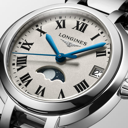 Longines Primaluna Moonphase 30.50 mm Opaline Ivory Stainless steel L81154716 L8.115.4.71.6 detailed view