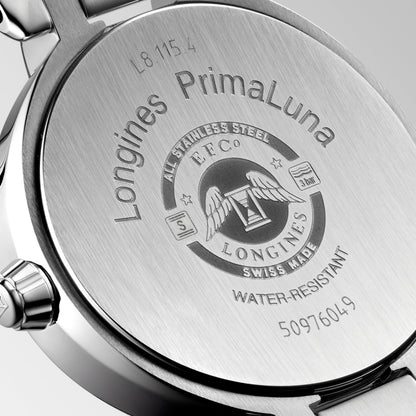 Longines Primaluna Moonphase 30.50 mm Blue Stainless steel L81154916 L8.115.4.91.6 back view
