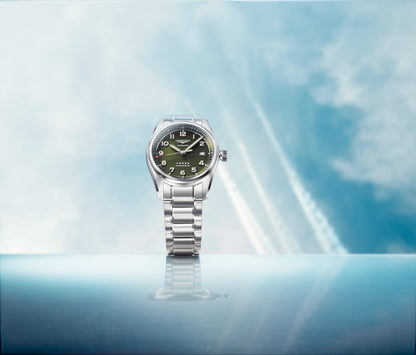 Longines Spirit 40.00 mm Green matt Stainless steel L38104036 L3.810.4.03.6 back view