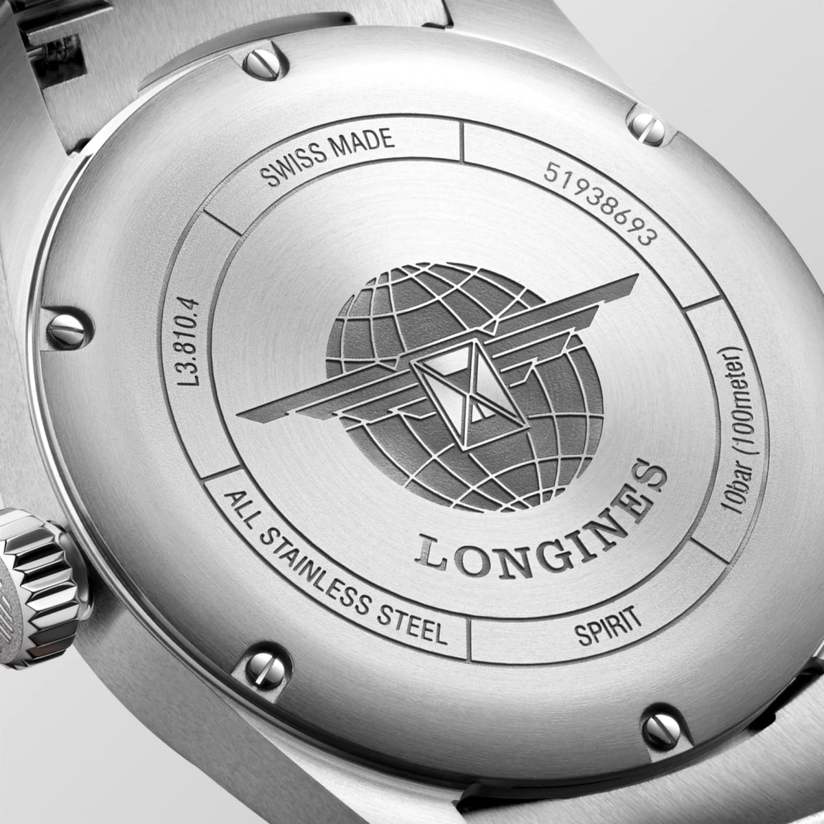 Longines Spirit 40.00 mm Sunray blue Stainless steel L38104936 L3.810.4.93.6 detailed view
