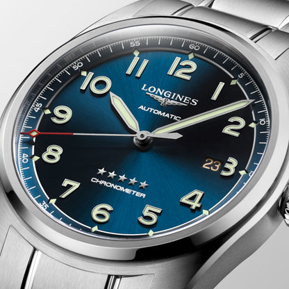 Longines Spirit 42.00 mm Sunray blue Stainless steel L38114936 L3.811.4.93.6 detailed view