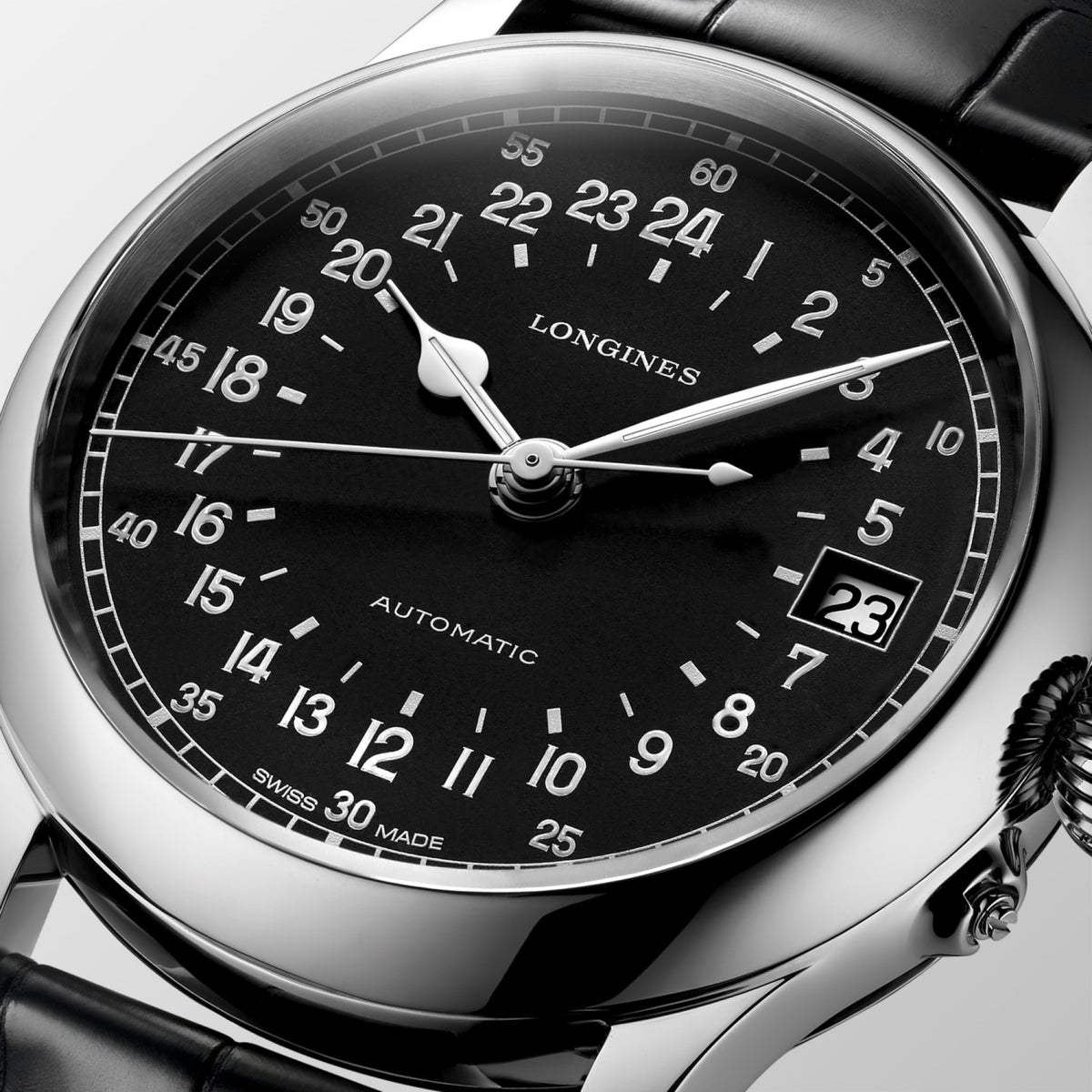 Longines Twenty-Four Hours 47.50 mm Black matt Stainless steel L27514534 L2.751.4.53.4 detailed view