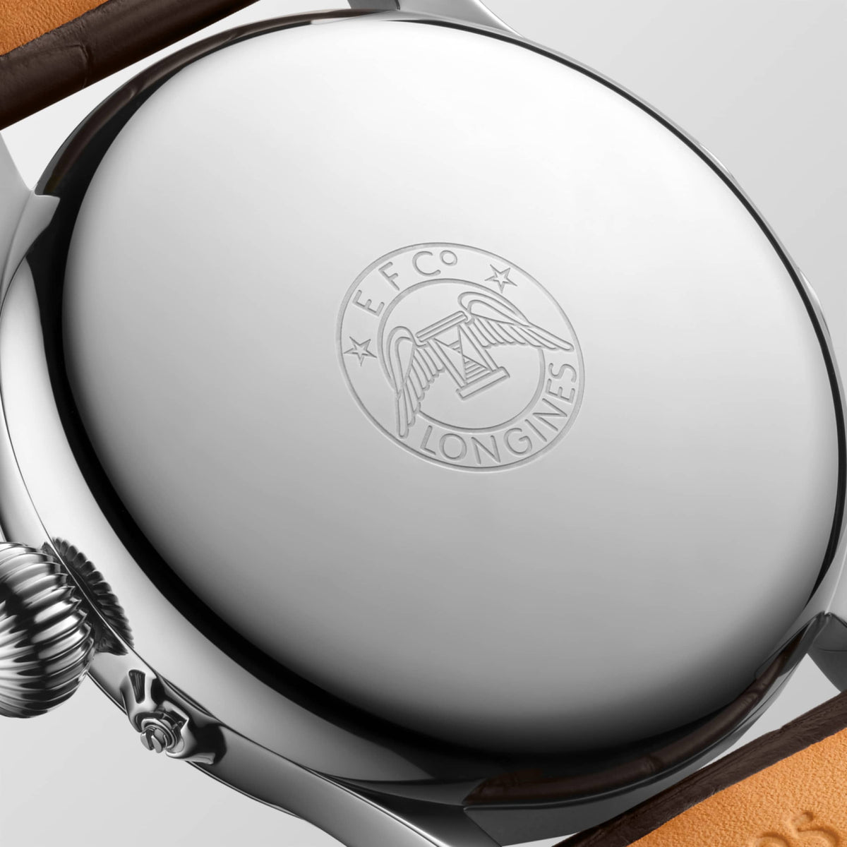 Longines Weems Second-Setting Watch 47.50 mm White lacquered polished Stainless steel L27134130 L2.713.4.13.0 back view
